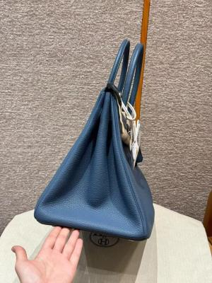 wholesale quality hermes birkin 40 togo blue agate phw